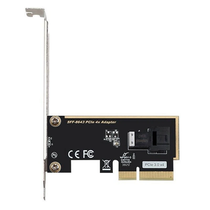 PCIe to U.2 SFF-8643 Gen 3 /4 -Lane การ์ดสําหรับ 2.5 นิ้ว Nvme SSD พร้อม Mini-Sas (SFF-8643) ถึง U.2 (SFF-8639) สาย