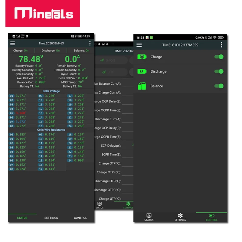 Jikong BMS نقل طاقة معادلة نشطة ، تطبيق دعم ذكي منفذ مشترك بسم ، ليثيوم أيون ، LiFePO4 ، 60 أ ، 24 فولت ، 48 فولت ، 72 فولت ، 8S-20s