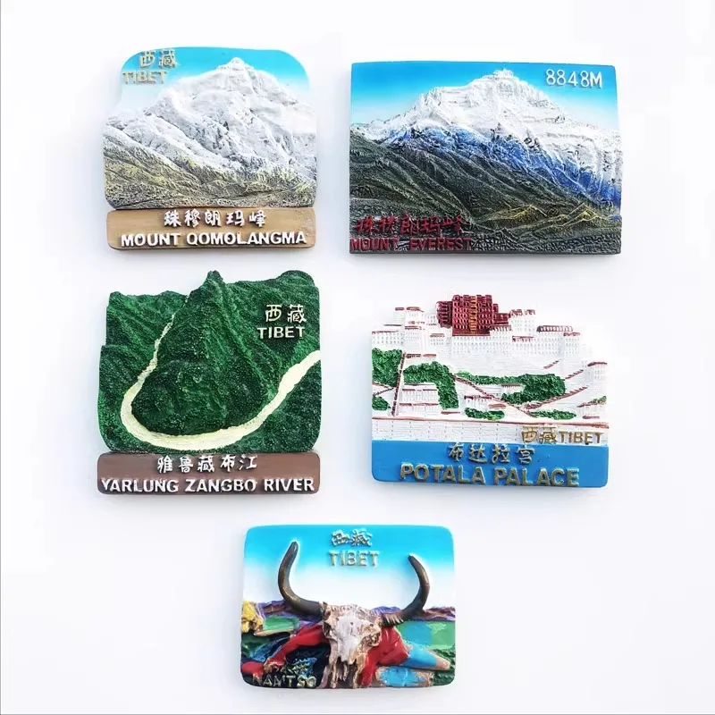 Xizang 318 Everest 219 Namco the Yarlung Zangbo River Tourism Memorial Decoration Magnet refrigerator sticker