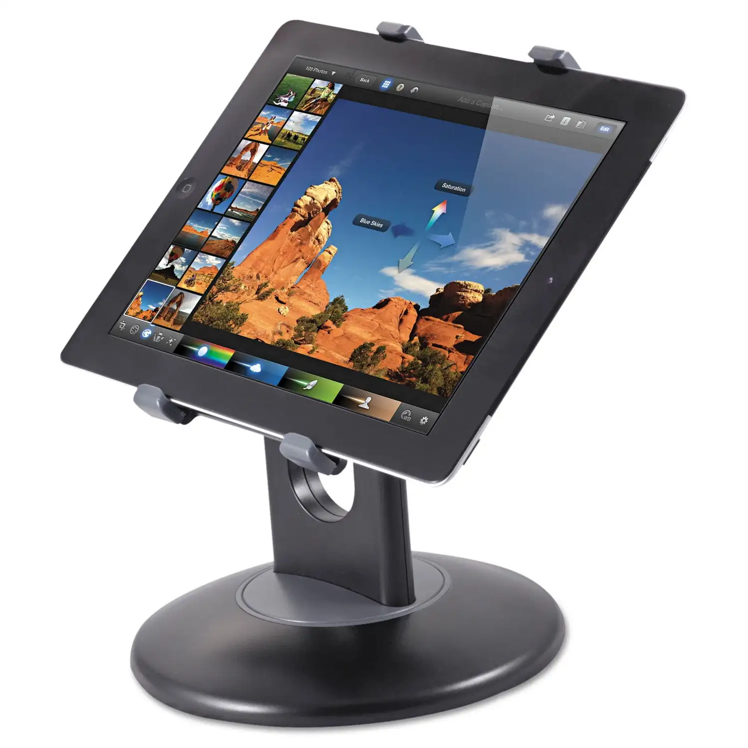 

Kantek TS710 Plastic Swivel Stand For 7 in. To 10 in. Tablets - Black