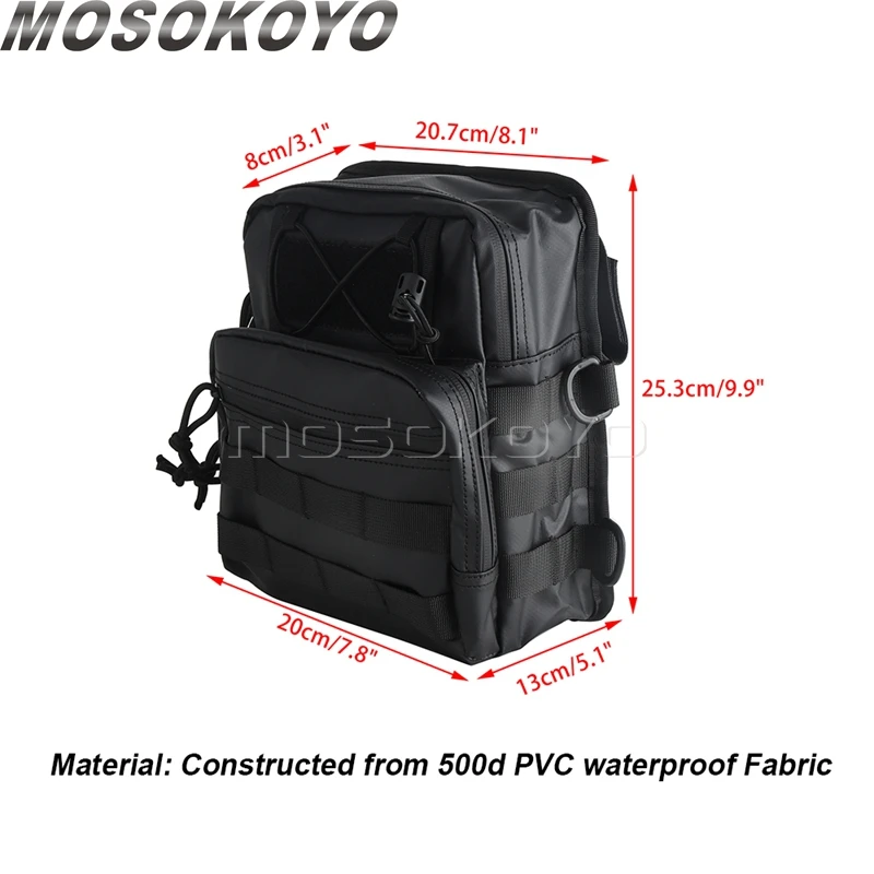 Motorcycle Club Style Front Portable Handlebar Bag Multi-functional Bag For Harley Softail Street Bob Dyna Sportster T-bar bags