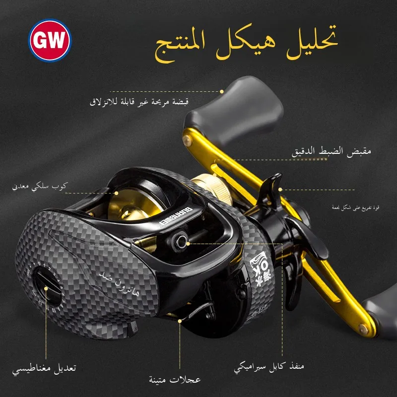 gw-full-metal-drop-shot-fishing-reel-left-hand-handle-sea-fishing-lure-wheel-ten-black-far-casting-stainless-steel-frame