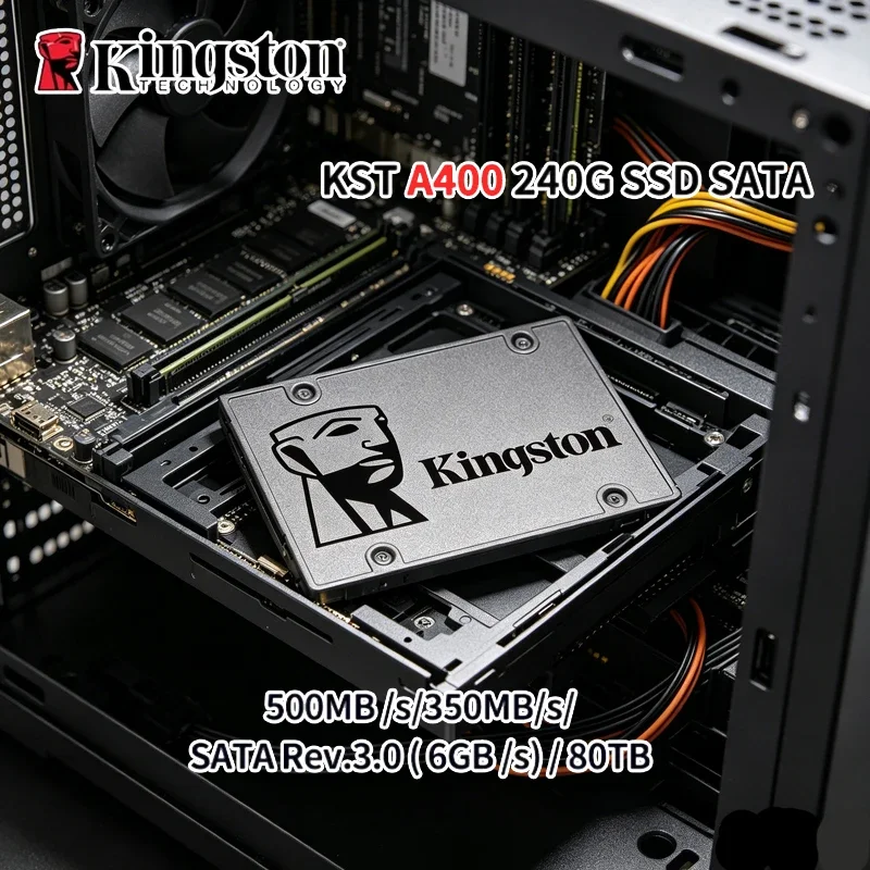 Kingston A400 SSD SATA3 de 2,5 pulgadas, unidad de estado sólido interna rápida de 120 GB/240 GB/480 GB/960 GB para computadora portátil y PC de escritorio
