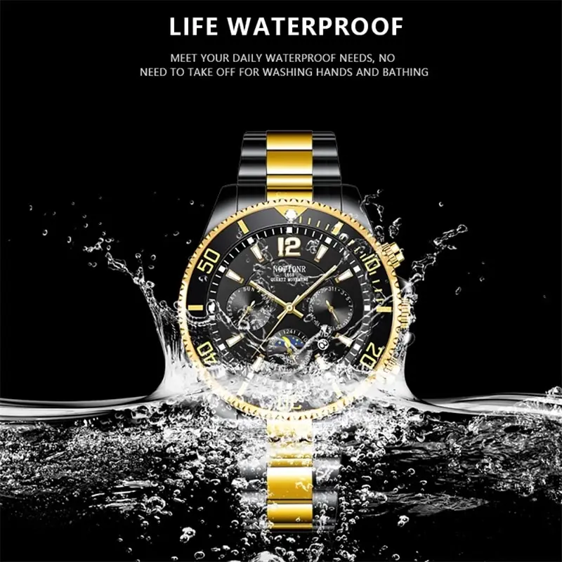 Fashion Mens Watches for Men Sport Waterproof Stainless Steel Quartz Watch Luxury Man Business Luminous Clock Relogio Masculino