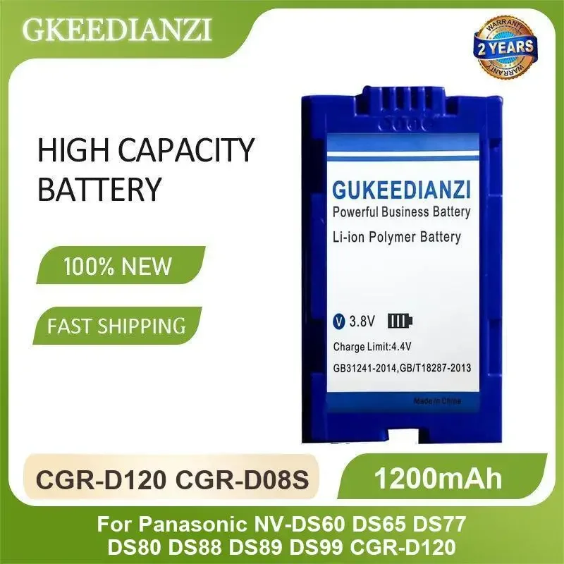 

Battery For Panasonic NV-DS60 DS65 DS77 DS80 DS88 DS89 VBD210 DU14 GS500 GS28 SD700 H80S CGR-D120 CGR-D08S CGA-DU21 VW-VBG260