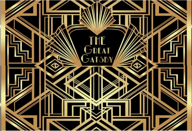 Great Gastby Photography Backdrop 1920s Black and Gold Background Retro Gatsby Birthday Backdrop Children Party Props