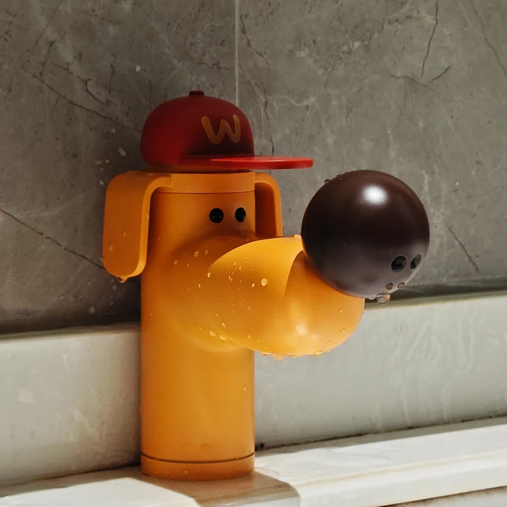 Robinet créatif en forme de chiot mignon - Matériau en cuivre pour lavabo de salle de bain avec trou de 35 mm, accessoires créatifs pour cuisine et salle de bain, cadeau
