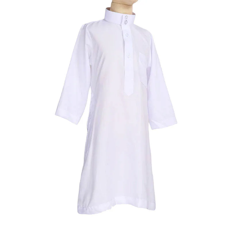 Ramadan Muslim Children Dress Jubba Thobe Turkey Boys White Kaftan Islamic Dubai Morocco Middle East Eid Arab Kids Prayer Robe