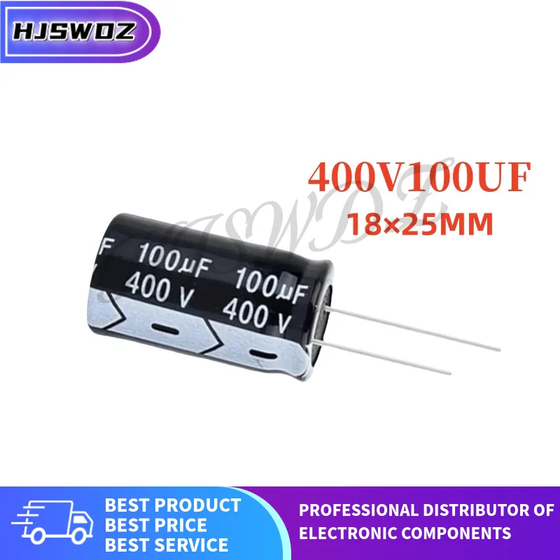 

5 шт-10 шт 400 В 100 мкФ 18 × 25 мм 400 В 100 мкФ 18*25 мм 100 мкФ 400 В электролитический конденсатор черный