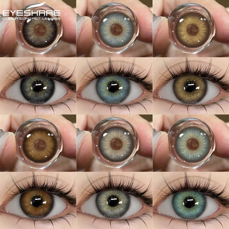 EYESHARE 1 Paar farbige Kontaktlinsen für Augen, natürliche Augenlinsen, graue kontaktgrüne Pupillinse, blaue Linsen, modische braune Linsen