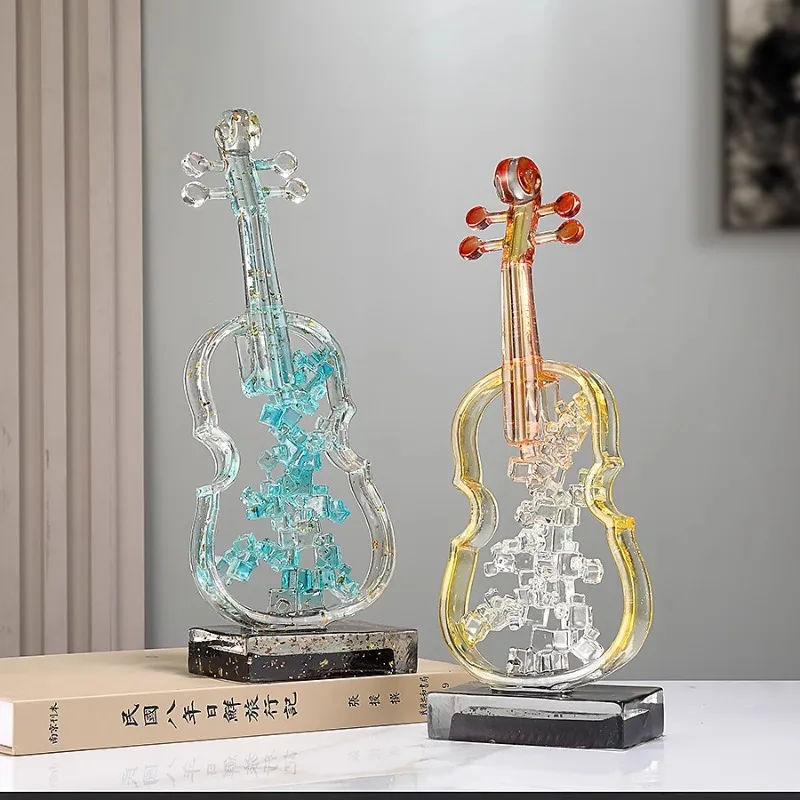 

Statuette Nordic Cartoon Violin Ornament,Resin Sculpture,TV Cabinet,Foyer,Living Room,Desktop Art Soft Decoration Customized