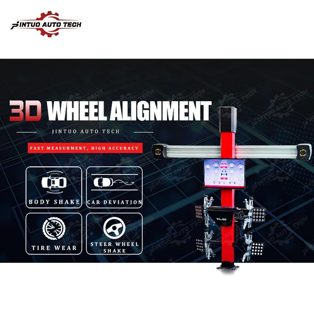 Jintuo Automotive Tools And Equipment 3D Wheel Alignment Combo With Wheel Balancing Machine