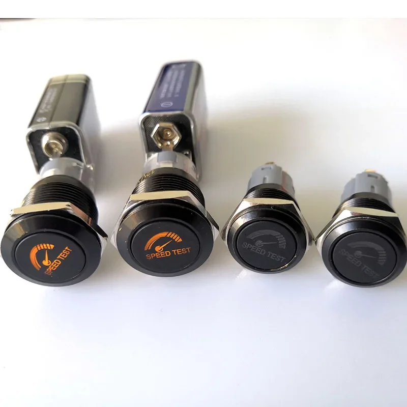 Customizable 19mm Alumina Momenary/Latching for car speaker horn Wipper button switch Led logo symbols light fixed Car hazard