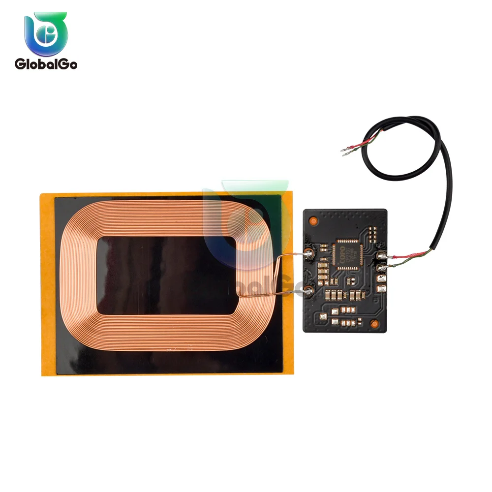 Fai da te forQi Standard Wireless bobina di ricarica modulo ricevitore circuito PCB scheda bobina 7.5W per telefono per batteria 5V 1.5A