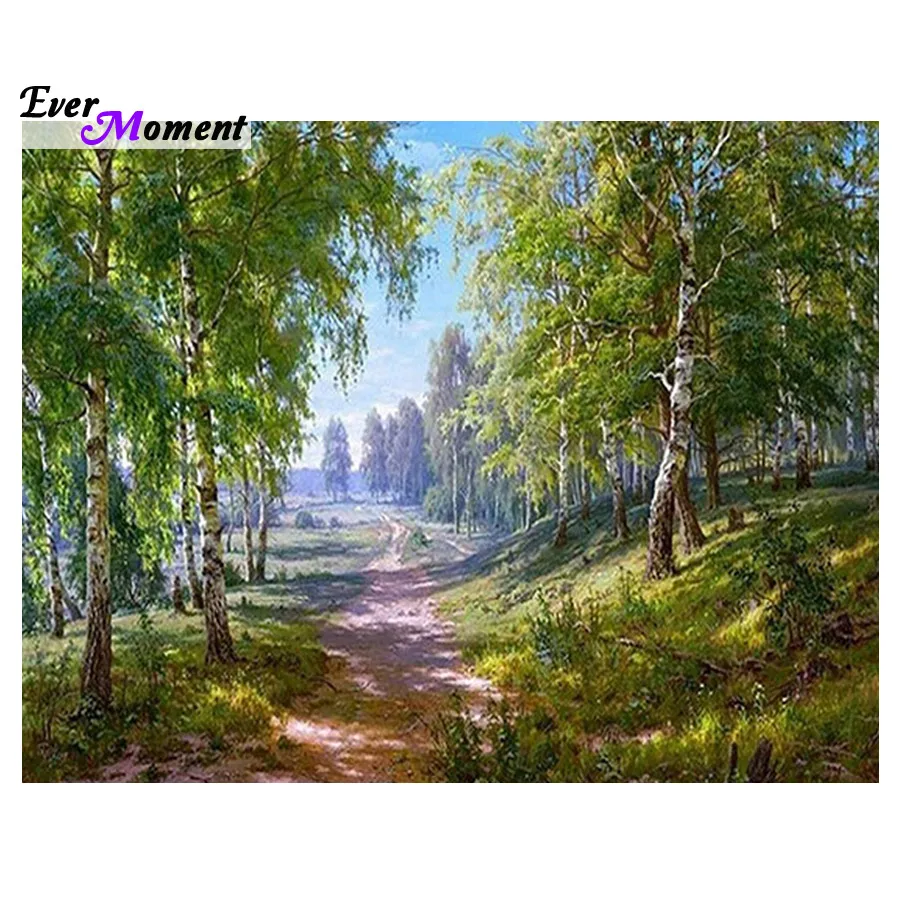 Forest Lane 3D diy diamond painting wall sticker diamond mosaic cross stitch needlework embroidery diamond embroidery ASF060