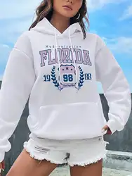 Florida 1988 Retro Slogan Creative Pattern Hoody Woman Fashion Sport Hoodie Simple Loose Pullover Autumn Hip Hop Unisex Clothes