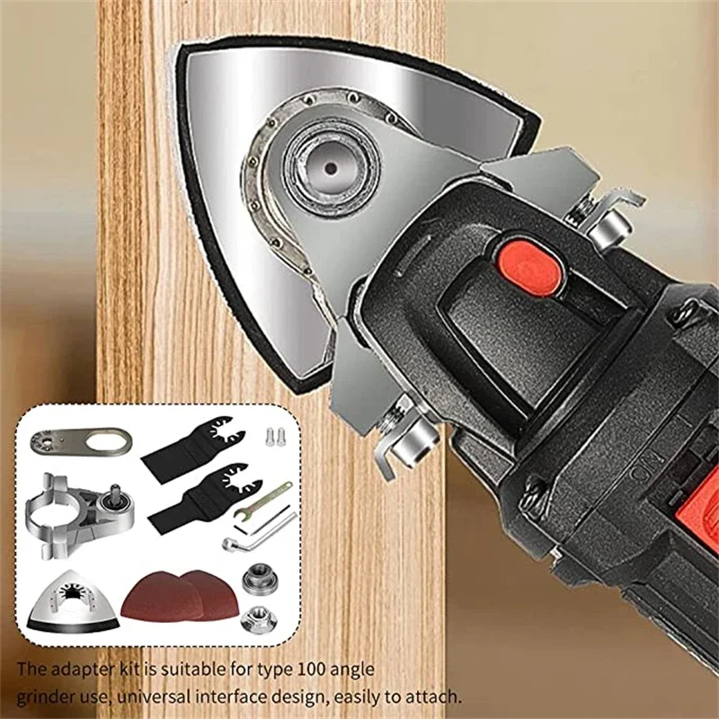 Imagem -04 - Ângulo Moedor de Conversão Adaptador Cabeça Universal para 100 mm 115 mm 125 mm Ângulo Moedor Polidor Polimento Ferramenta Oscilante M10 M14