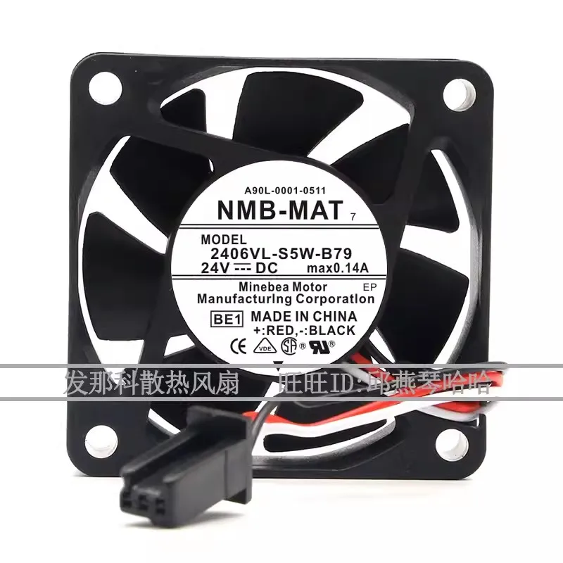 Original Cooler Fan for NMB 2406VL-S5W-B79 A90L-0001-0511 24V Fanuc CNC Machine Fan DC 24V 0.14A