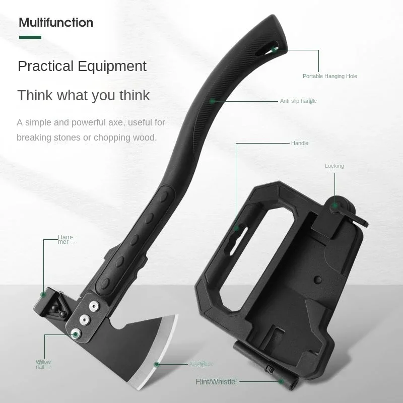 Camping Lifesaving Hammer Axe Mountain Cutting Tree Tools Hand  Outdoor Multifunctional Tactical  Logging Axe