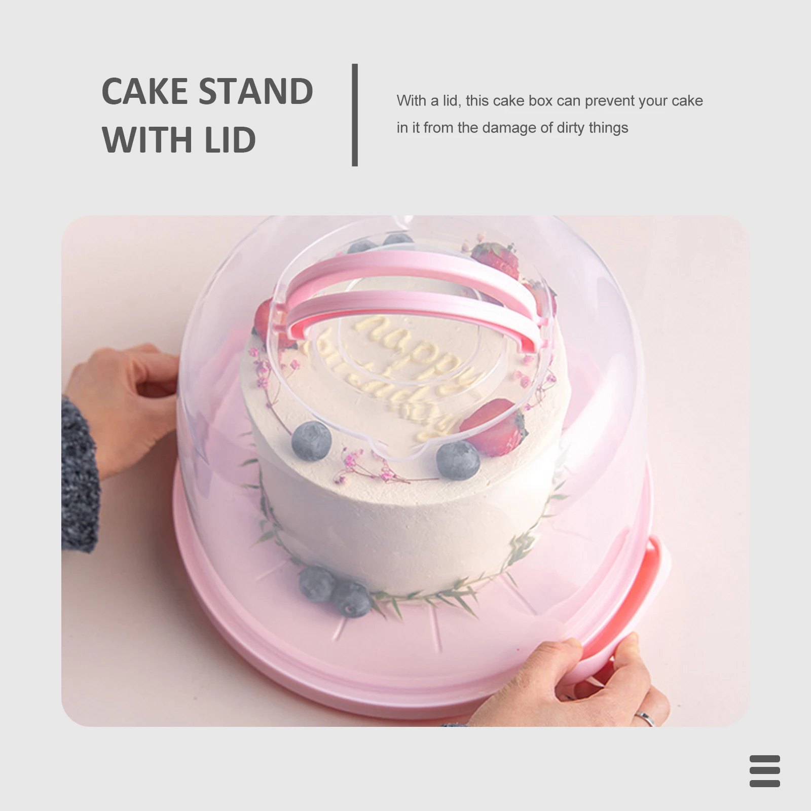 

1 комплект, коробка для торта, портативная переноска для торта, прозрачная крышка, прозрачная крышка для хранения выпечки, переноска для пирогов