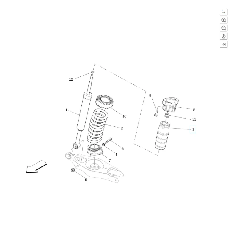 

For Maserati Ghibli rear shock absorber buffer rubber sleeve 670038695 670002833