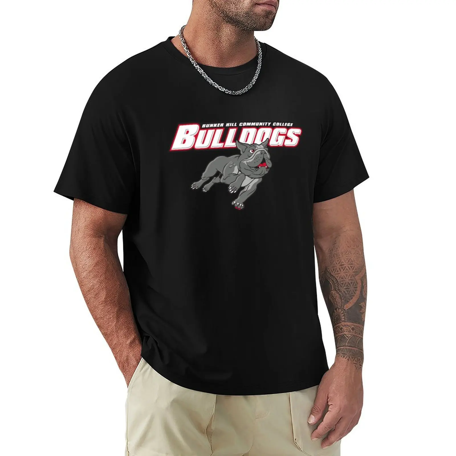 Bunker Hill Bulldogs T-Shirt Large Size Breathable Tee