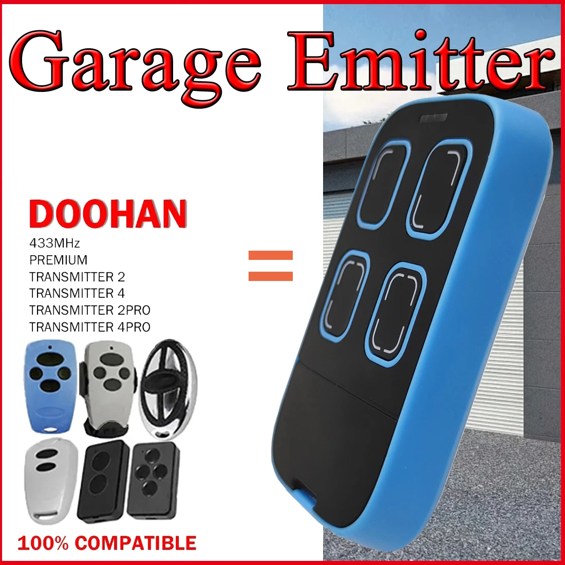 

DOORHAN TRANSMITTER 2 4 PRO Remote Control for Gate 433MHz Dynamic Code Universal Replacement Transmitter Face to Face Clone