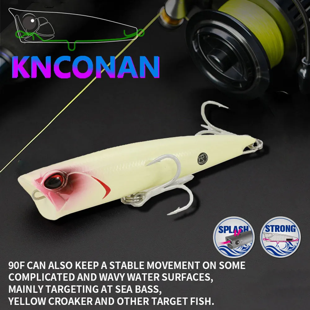 105mm 25g powierzchni Popper przynęty Pesca Wobbler sztuczna twarda przynęta na pstrąga słonowodnego Bass Swimbait akcesoria wędkarskie