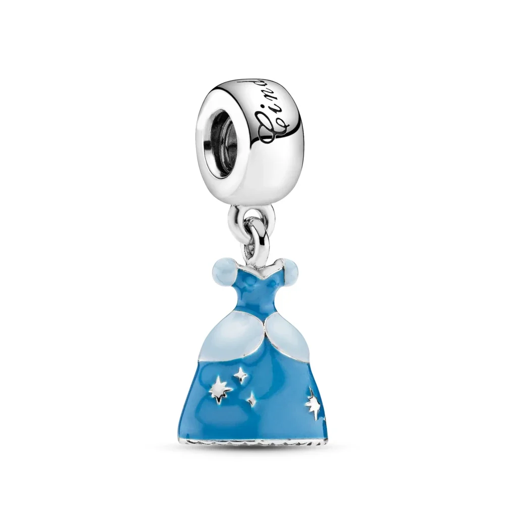 Ciondolo in argento Sterling 925 MINISO disney cenerentola ciondolo adatto a bracciali Pandor originali perline principessa per regalo donna