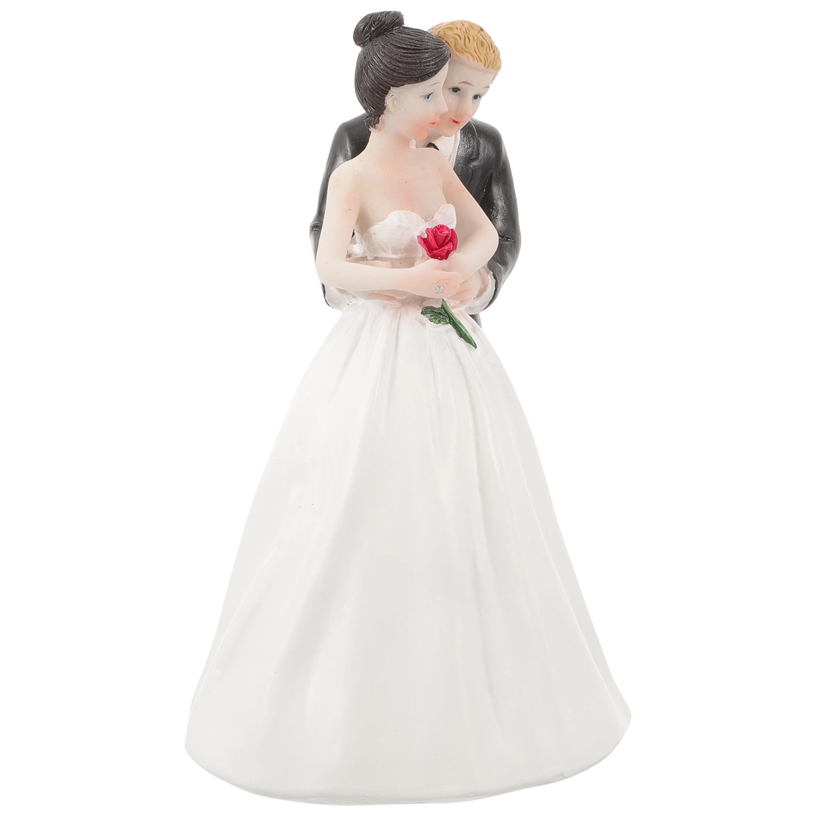 

Wedding Cake Topper Decoration Bride Groom Hug Kiss Resin Figurine Couple for Wedding Party Celebrations