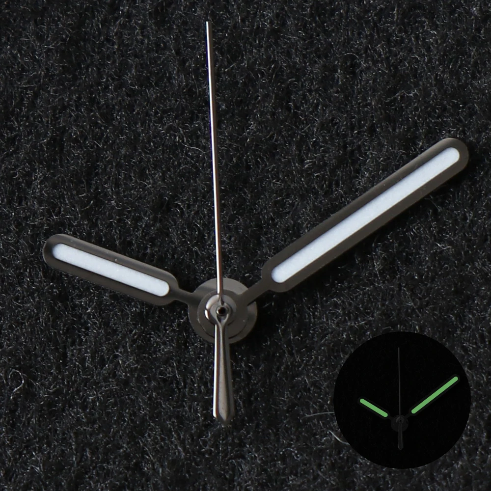 8.5*12.5*12.5 مللي متر NH35 ساعة اليد ل Seiko نوتيلوس NH35 NH36 ساعة يد تعمل بالحركة إبرة الأيدي الأخضر لوم الفضة خمر اكسسوارات