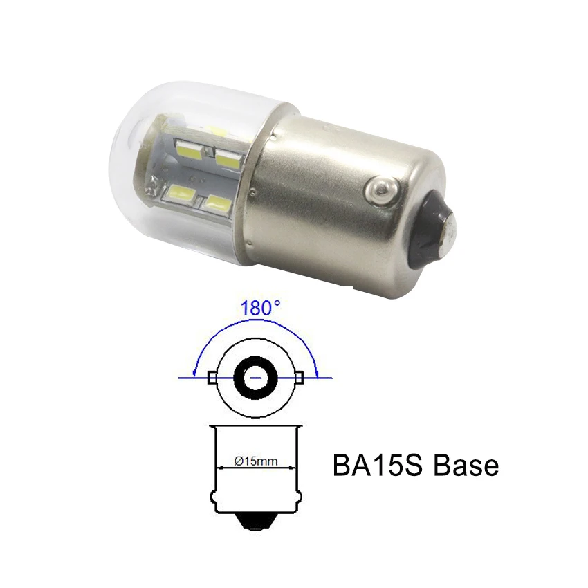 Lampu Led sepeda motor 6v G18 R5w 12v 24V, lampu otomatis indikator peralatan R10W lampu sinyal Pak belakang 4