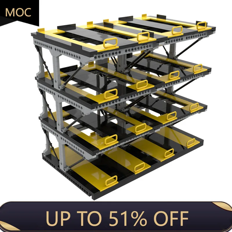 

637PCS MOC Modern City Street View Car Garage No3 Building Model DIY Custom Puzzle Technology Creative Assembly Kids Toys Gifts