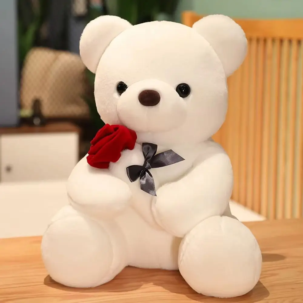 

Children Comfort Stuffed Animal Rose Bear Cartoon Kawaii Hug Bear Soft Flower Bear Valentine's Day