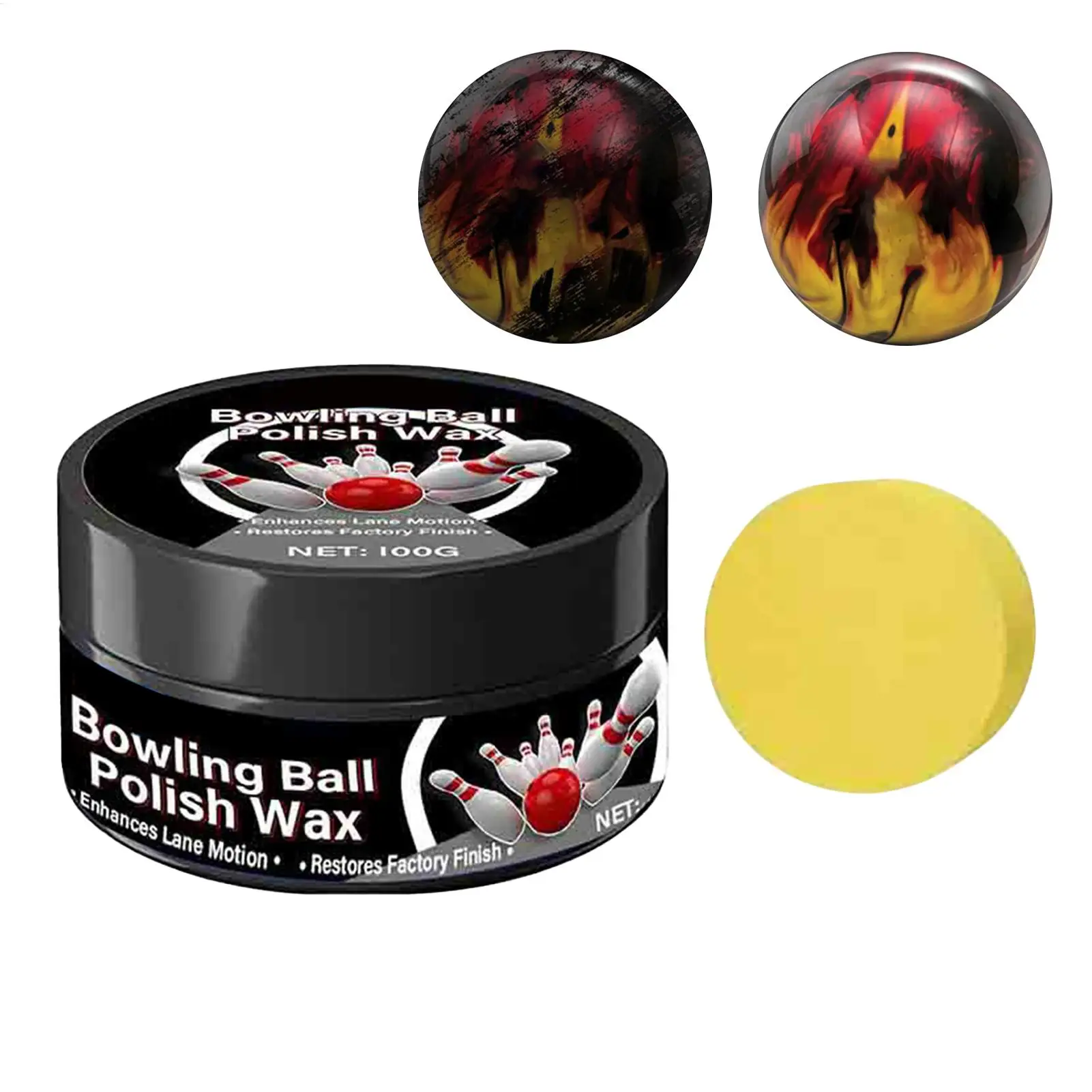 

Bowling Ball Polishing Wax Bowling Ball Cleaner Polishing Powerful Remover Bowling Ball Stain Remover Bowling Cleaner With Spong