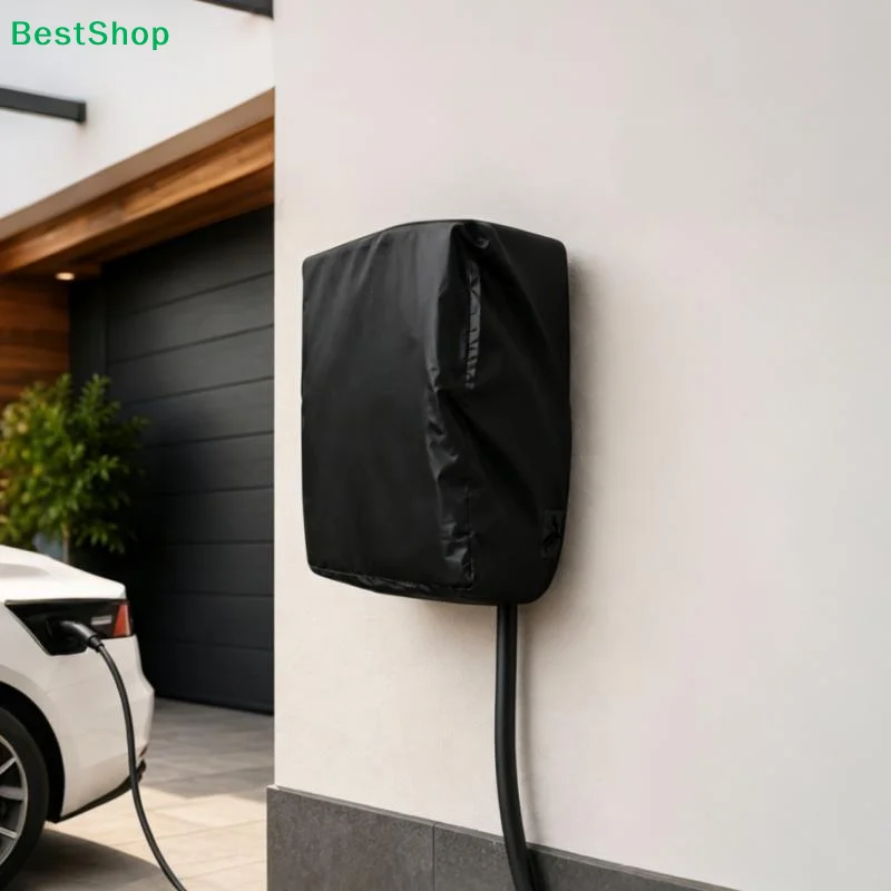 Waterproof Drawstring Bottom EV Charging Post Protective Cover For Electric Vehicle Charger Only Protective Sleeve 1PC