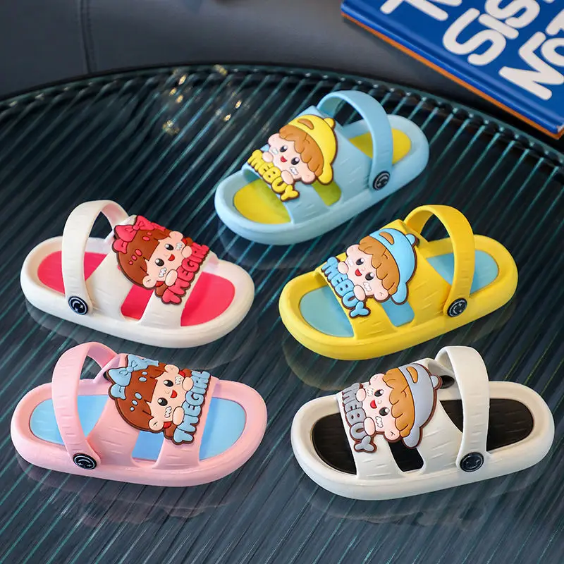 Sandalias Cartoon Children Sandals 2024 Summer New Anti Slip Girl Slippers Soft Sole Boy House Shoes Kid Shoe Zapatos Niña