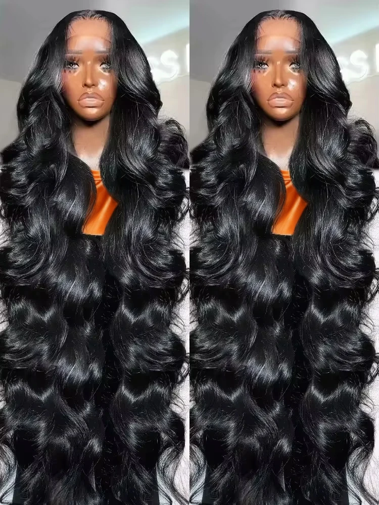 40 46 بوصة HD 13x6 الجسم موجة الدانتيل أمامي خصلات الشعر المستعار الإنسان البرازيلي 13x4 360 كامل الرطب والمموج الدانتيل الجبهة الباروكات للنساء 300%
