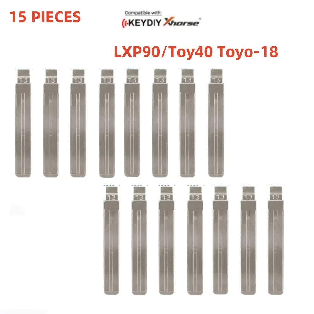 15PCS 13# LXP90/Toy40 Toyo-18 Car Flip Remote Key Blade/Transponder Key Blade FOR LEXUS CROWN Key Blade Repacement NO.13