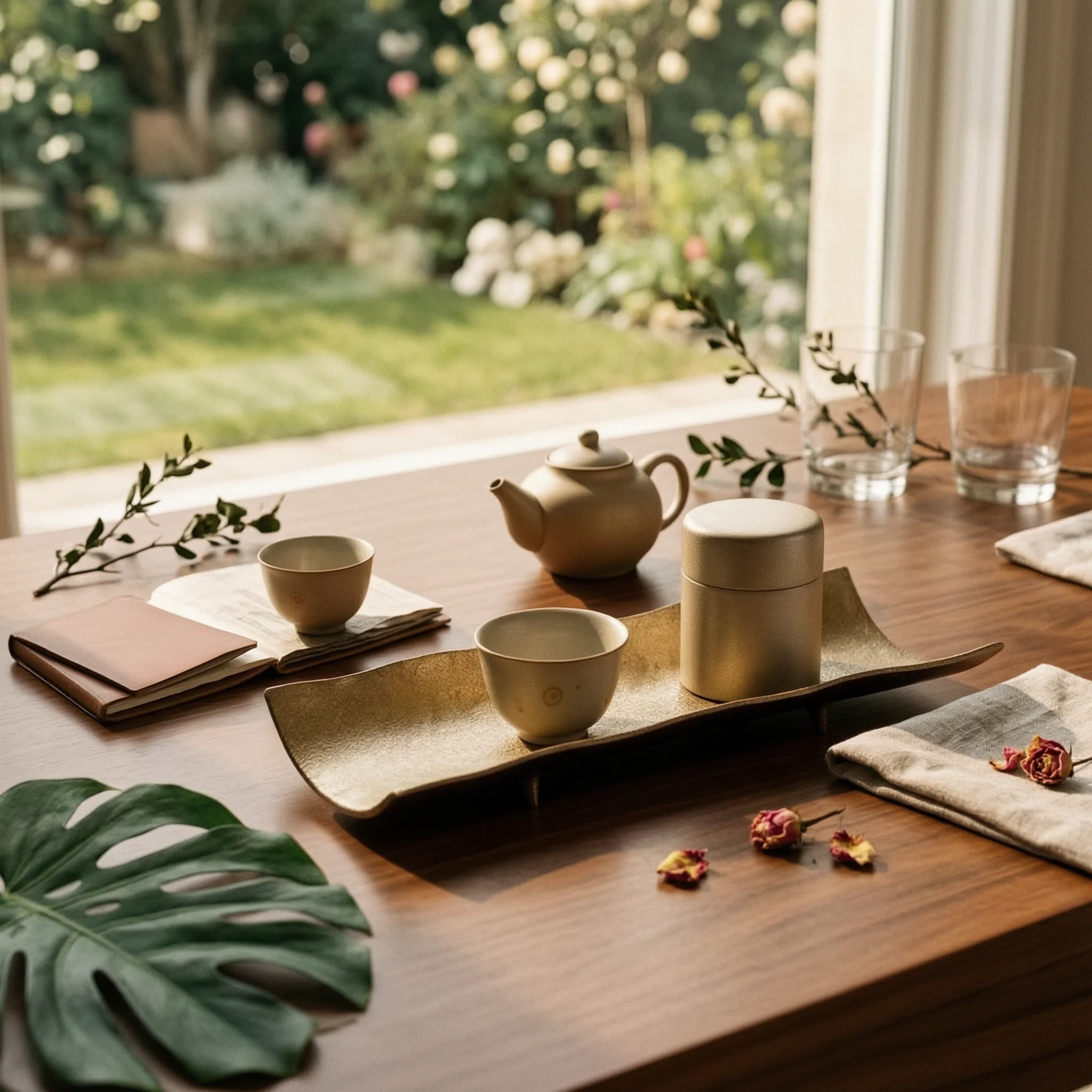 Oval Tray Metal Aluminum Tray Decorative Slimline for Home Decorators, Tabletop Centerpiece, Entryway Console