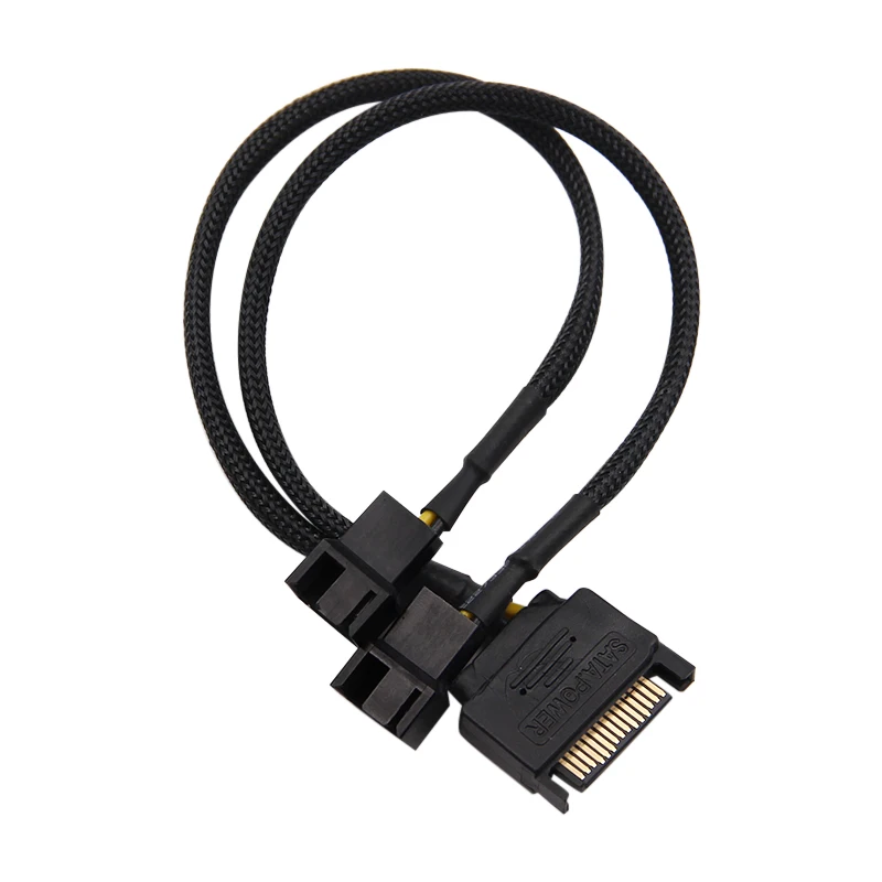 1Pcs Ärmeln SATA 15Pin zu 3Pin 4Pin Lüfter Power Adapter Verlängerung Kabel Draht Kabel Hohe Qualität Computer kabel Zubehör