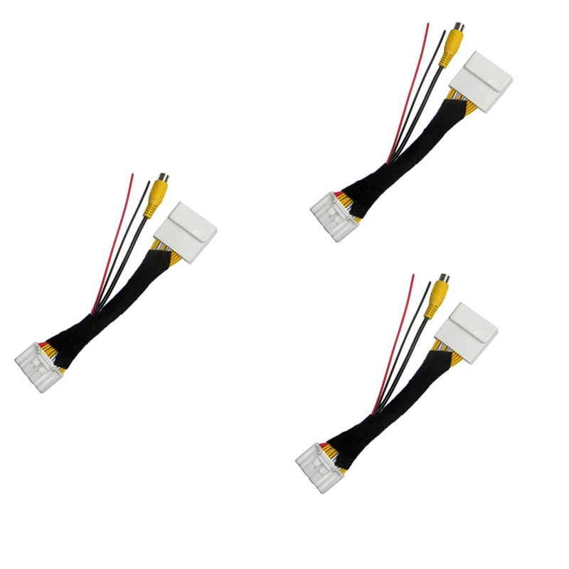 

3X 28 Pin Car RCA Video Reverse Camera Convert Cable Adapter For Mazda 2 3 6 CX-5 Demio Axela Roadster MX-5 Miata