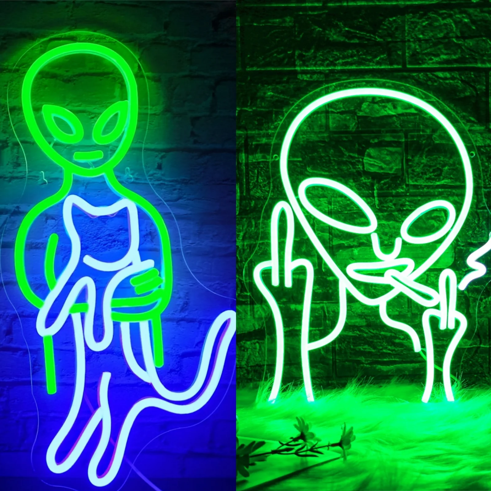 uponray alien led neon light signs decoracao da parede para o homem caverna sala de jogos decoracao alimentada por usb 01