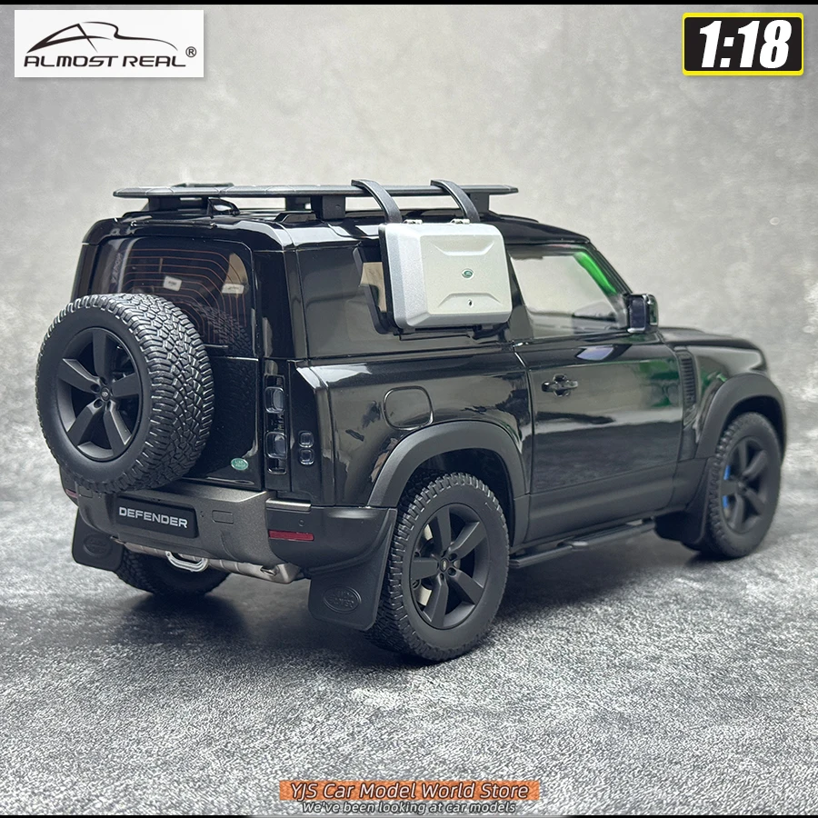 Quase real escala 1/18 novo 2020 land rover defender 90 modelo de carro metal presente do feriado coleção modelo diecast