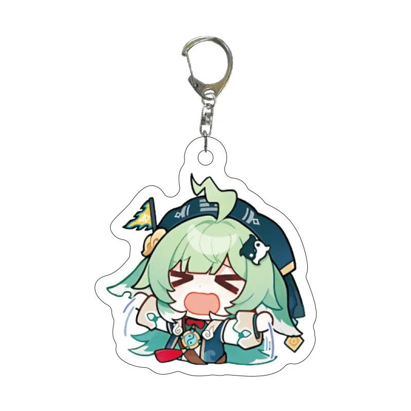Game Honkai Star Rail Genshin Impact Zenless Zone Zero Citlali Hu Tao Hoshimi Miyabi Fei Xiao Sunday Keychain Cute Keyring Badge