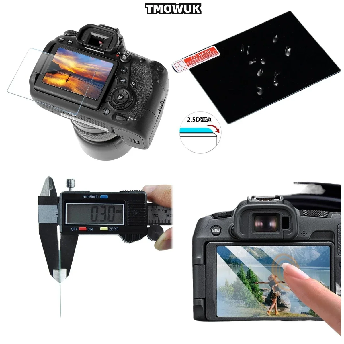 For Canon 3000D 4000D Hydrophobic Screen Film - 9H Anti-Reflective & Oil-Repellent Surface