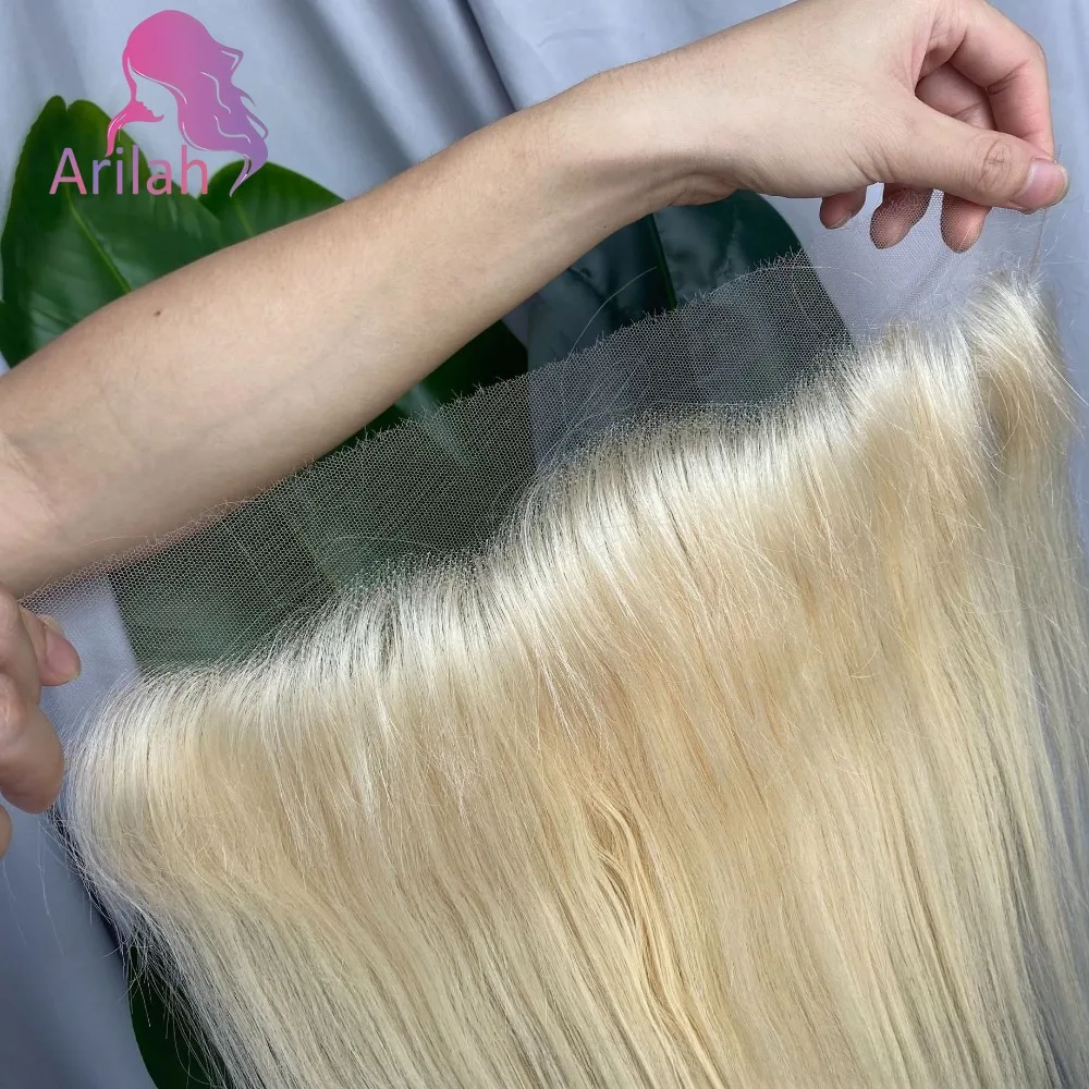 

Блондинка, 22 дюйма, 13x4, фронтальная часть, 613, прямая объемная волна, прозрачная кружевная фронтальная часть, предварительно выщипанные бразильские девственные волосы, полный конец