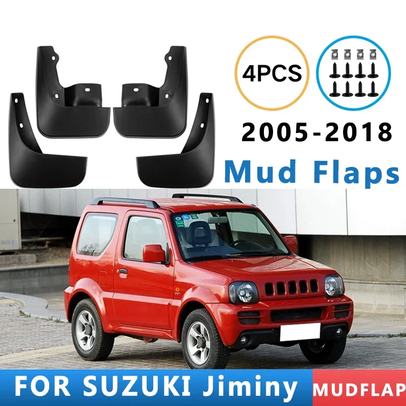 

Mud Flaps Fit for SUZUKI Jiminy 2005-2018 2006 2007 2008 2009 Mudguards Tire Fenders Splash Proof Accessories Wheel Guards 4ps