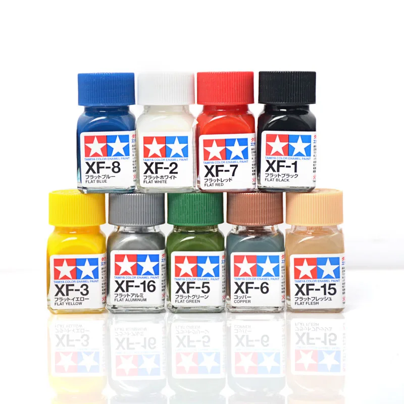 10ml Tamiya Enamel Paint Flat XF1-XF24 Draw Pigment DIY Doll Car Military Tank Ship Plane Soldier Model Coloring Building Tool