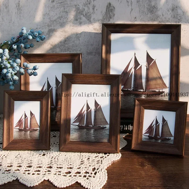 7-inch A4 Wall Hanging Retro Printing and Washing Photos Plus Photo Frames for Form-set Plastic Photo Frames